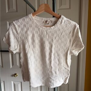 Monochrome checkered baby tee